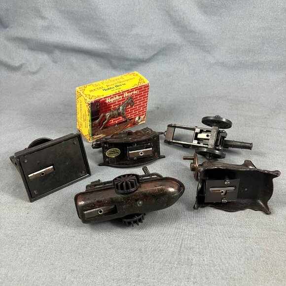 Lot of 5 VTG Miniature Die Cast Metal Pencil Sharpeners Hobby Horse #6020 + More - Picture 4 of 5